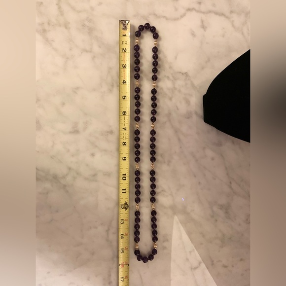 💗Gump’s 14k gold large bead Amethyst long necklace.  AAA++++quality!!! - Picture 7 of 9